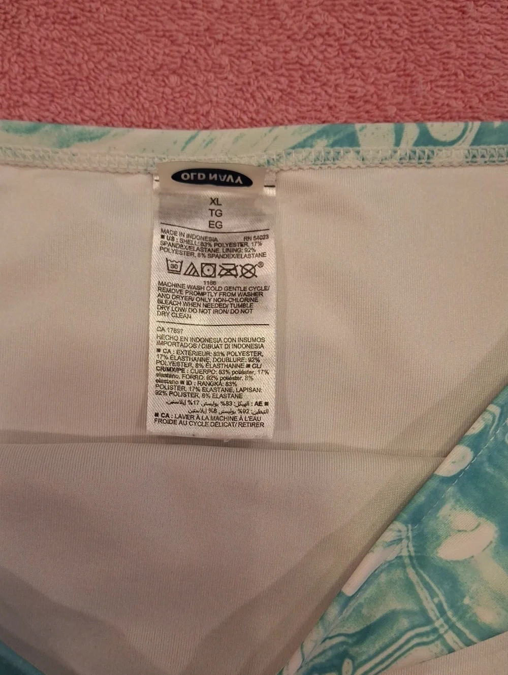 Old Navy Blue and White Swimsuit Size Xl (10-12)